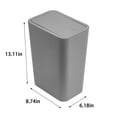 thumbnail image 3 of 3 Gallons Garbage Can with Pop-Up Lid, Bathroom Trash Can with Lid, Small Plastic Trash Can, Slim Trash Bin Waste Basket for Bathroom, Bedroom, Office, Living Room, 8.74x6.18x13.11", 3 of 7