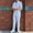 Sky Blue, variant on YHAJDS Summer Suits for Men 2 Piece Set Short Sleeve Solid Mandarin Collar Shirt Long Pants Casual