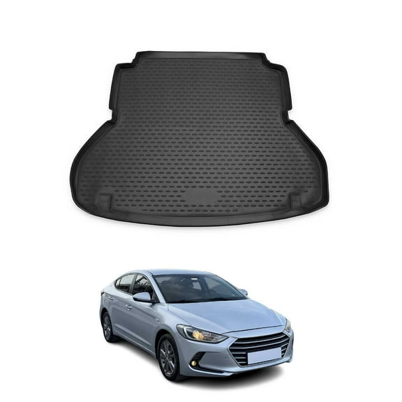 OMAC Cargo Mats Liner for Hyundai Elantra 2017-2020 Sedan Waterproof Black