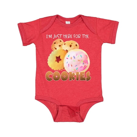 

Inktastic I m Just Here for the Cookies Gift Baby Boy or Baby Girl Bodysuit