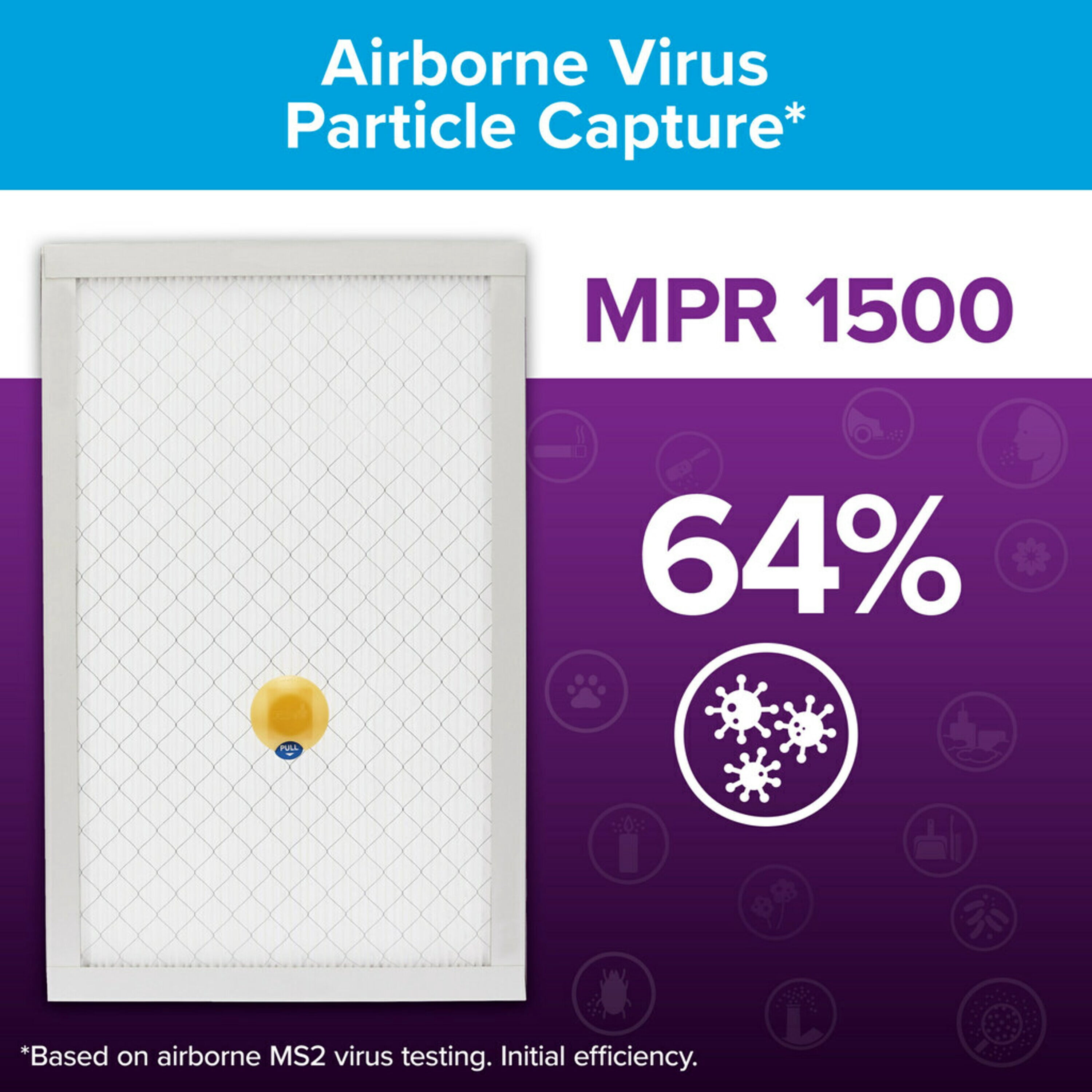 Filtrete by 3M, Smart 18x24x1, MERV 12, Allergen, Bacteria & Virus HVAC Air and Furnace Filter, Captures Allergens, Bacteria, Viruses, 1500 MPR, 1 Filter
