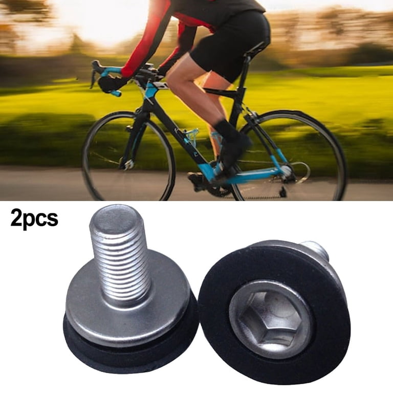 Bicycle Square Hole Crank Sprocket Seal Nuts – 6-Pack M8 Steel Hex Fixing Bolts For Bottom Bracket Axle Repair, Black, 8g Each, For Square Taper Cranks