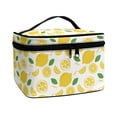 thumbnail image 2 of HELLHERO Lemons Portable Makeup Brush Bag Double Layer Travel Makeup Bag Adult Travel Portable Brush Holders, 2 of 6