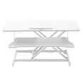 thumbnail image 5 of （White）Standing Desk，Height Adjustable Standing Desk Riser Manual Pneumatic Spring Stable Iron Standing Desk Converter, Laptop Workstation Standing Desk Attachment for Home, School, Company, 5 of 9