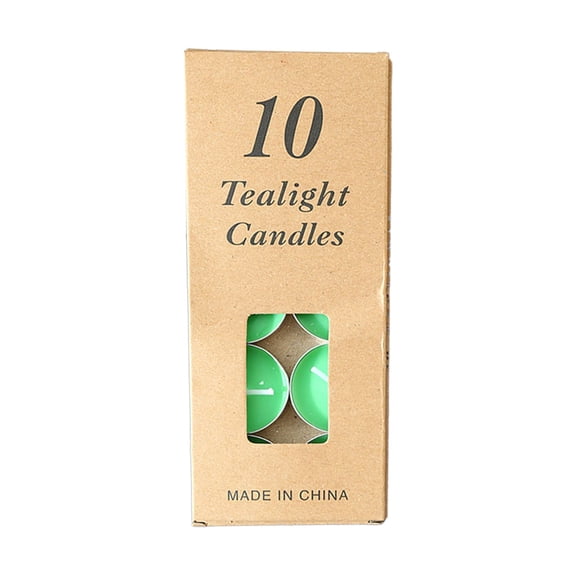Valentine's Day Aromatherapy Candles 10-Pack, Smokeless Tealight Candles for Romantic Dinner Couple Gift, Green