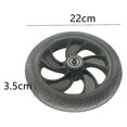 thumbnail image 5 of Rueda trasera, neumático sólido de rueda trasera de repuesto para scooter eléctrico de 8 pulgadas con cubo de rodamiento para Kugoo S1 S2 S3 - Negro, tamaño libre, 5 of 5