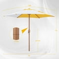 thumbnail image 3 of Autlaycil 7.5ft Patio Umbrella, Sun Shelter UV Protection Sunshade for Market, Beach, Patio, Pool, Garden Backyard (Yellow and White), 3 of 7