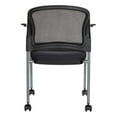 thumbnail image 4 of Titanium Finish Rolling Visitors Chair in Black Fabric, 4 of 5