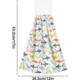 thumbnail image 3 of SKYSONIC Colorful Sharks Sealife 2Pcs Kitchen Hanging Towel Set Hand Hanging Towels with Hanging Loop, Absorbent Bathroom Hand Towel Soft Thick Dish Cloth Dry Towel for Kitchen Bathroom, 12"x17", 3 of 6