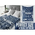 thumbnail image 2 of Music Gifts, Music Note Flannel Blanket, for Music Lovers, Music Teacher Gifts, for Sofa Chair Bed Office 50"x65", Blue, 2 of 5