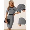 thumbnail image 2 of DARING DIVA Short Sleeve Contrast Bodycon Plaid Houndstooth Dress M Black, 2 of 6