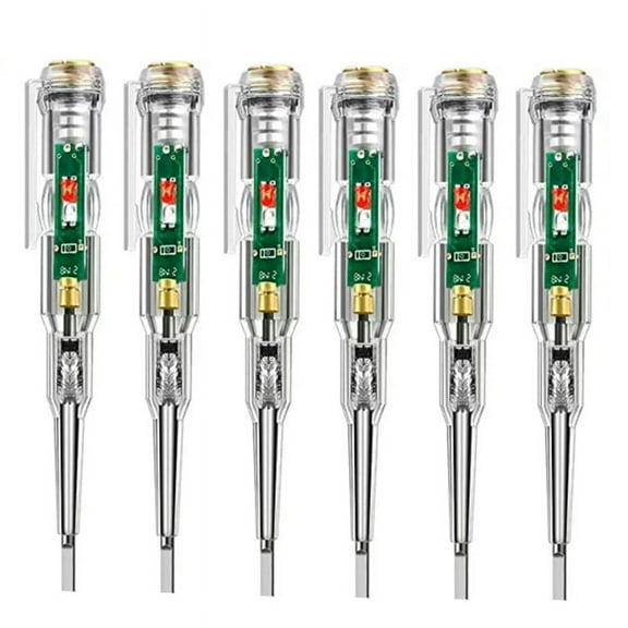 6Pack Voltage Tester, AC Voltage Detector Pen,70-250V Circuit Tester Electric Screwdriver Induction Voltage Detector Pen,6 x Voltage Tester Pen,as shown