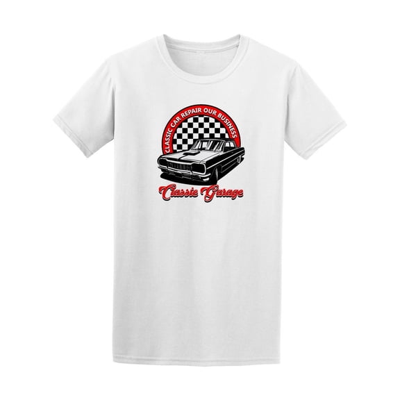 Classic Car Repair Vintge Garage Tee Men's -Image by Shutterstock