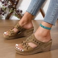 thumbnail image 6 of Xunlbb Women's Sandals Women's Summer Leisure Comfortable Rhinestone Flower Wedges Women's Fashion Shoes Up to 60% Off, 6 of 7