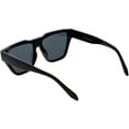 thumbnail image 4 of Oversize Horn Rimmed Cat Eye Sunglasses Neutral Colored Square Lens 55mm (Black / Smoke), 4 of 4