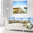 thumbnail image 3 of Designart Pier and Lighthouse France - Seascape Throw Pillow - 16x16, 3 of 5