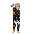 thumbnail image 3 of CLOISE Family Pajamas Halloween Pumpkins Ghost One Piece Pajamas for Kids 9T Little Boys Hooded Zip up Pjs Comfort Long Sleeve Holiday Loungewear Funny Halloween Outfits Fall Multicolor, 3 of 5
