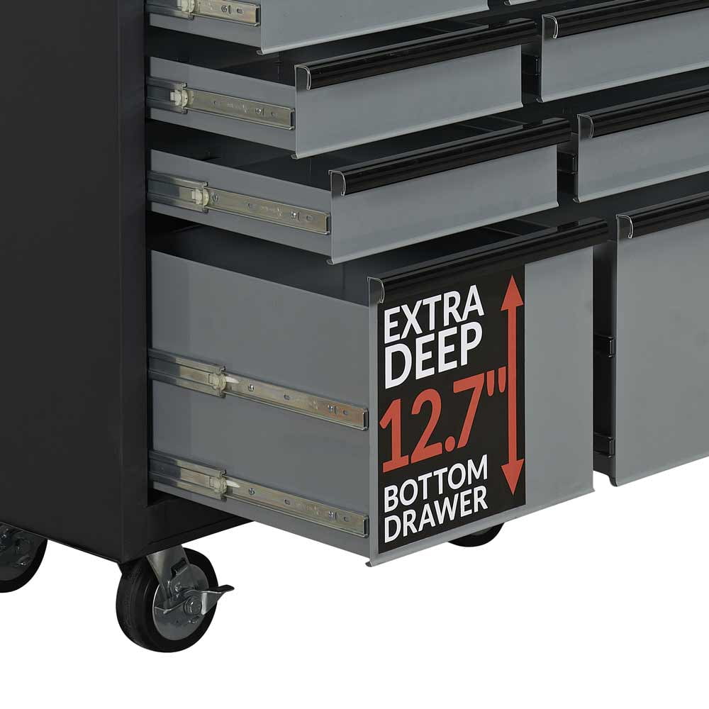 SHOPMAX Lockable Tool Boxes and Organizers, Steel Black, 51.57" x 18.11" x 42.72", 209.9 lb