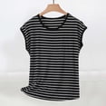 thumbnail image 2 of Posijego Plus Size Pajama Tops for Women Comfy Short Sleeve Sleepwear Soft Casual Sleep T-Shirts for Ladies, 2 of 5