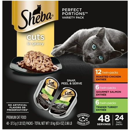 UPC: 0023100123622 | Sheba Perfect Portions Cuts Wet Cat Food Variety Pack 1.32 oz (24 Pack)