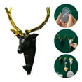 thumbnail image 2 of OAVQHLG3B Animal Hook Free Punch Deer Head Coat Hook Wall Coat Hook Key Wall Mount, 2 of 4