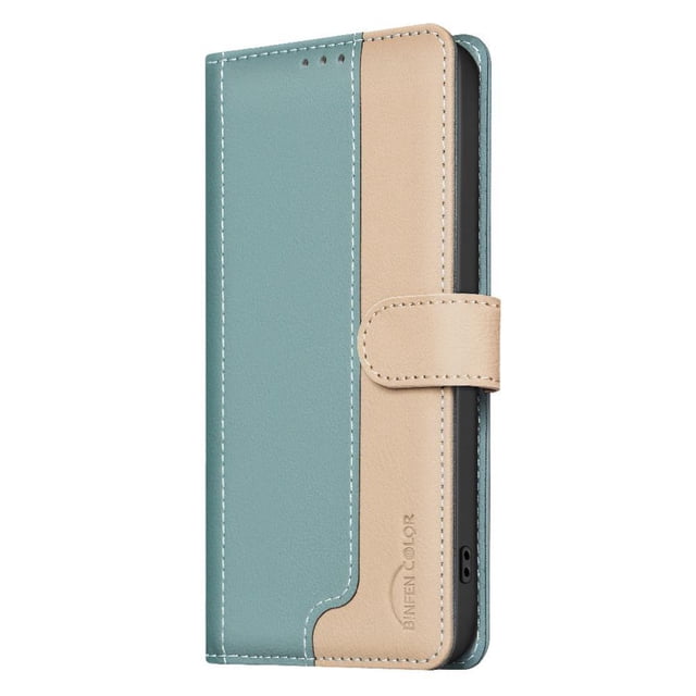 Premium RFID Blocking Wallet Case for Motorola Moto G35 5G with 3 Card Slots & Stand Green