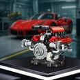 thumbnail image 2 of V8 Engine Model Kit That Work - 8-Cylinder Visible Engine Building Blocks Set with Motor, LED Light & APP Control - Build Your Own Engineering Kit, STEM Project, 2 of 7