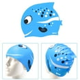 thumbnail image 5 of ipow Pack of 2 Kids Swim Caps, Waterproof Silicone Bathing Caps, Swim Hats for Toddlers/Girls/Boys Aged 2-8, 5 of 7