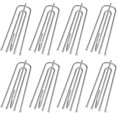 thumbnail image 1 of Juego de 30 ganchos para cortinas de 4 garras de acero inoxidable plateado. Medio, 1 of 5