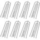 thumbnail image 1 of Juego de 30 ganchos para cortinas de 4 garras de acero inoxidable plateado. Medio, 1 of 5