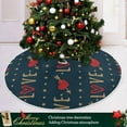 thumbnail image 6 of SKYSONIC Valentine's Day Heart Christmas Tree Skirt Home Decoration Large Round Christmas Tree Skirt for Holiday Party Home Christmas Day Ornaments 35.4 Inch, 6 of 6