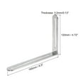thumbnail image 2 of 2Pcs Adjustable L-Shape Corner Brace with Slot, 6.5 x 4.72 Inch Stainless Steel Slotted Right Angle Corner Bracket with Screws for Wooden Furniture Cabinet, Silver, 2 of 6