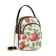 thumbnail image 7 of FORMRS Crossbody Bag for Women Quilted Travel Shoulder Cell Phone Purse with Chain Strap Handbag, Beige Apple Pattern, 7 of 7