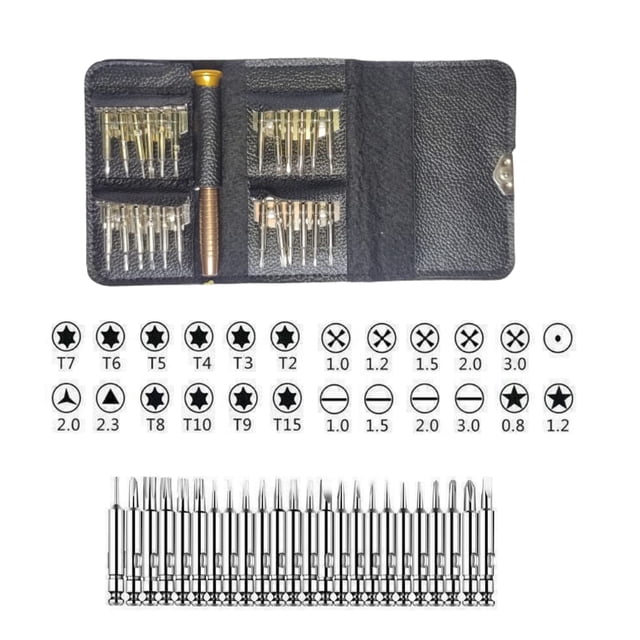 25 In 1 Precision Screwdriver Set Multi Pocket Repair Tool Kit | For Laptop, Mobile Repairing Electronics Tool Kit Screw Driver | Magnetic Tips On Screwdriver Bits, Versatile Tools Kit