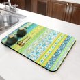 thumbnail image 3 of Washable Rubber Boho Floral Patchwork Dish Drying Mats for Kitchen Counter Home Large Coffee Bar Pad Accessories and Decor for Utensils Stemware 23.5''x15.5'', 3 of 7