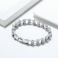 thumbnail image 3 of Biker Bracelet for Men Stainless Steel Bracelet Goth Motorcycle Bike Chain by Ginger Lyne, 3 of 6