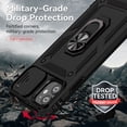 thumbnail image 5 of iPhone 16 Kickstand Armor Case with Slide Camera Lens Protection Cover Built-in 360° Rotate Ring Holder Stand Magnetic Military Shockproof Phone Cover Case for iPhone 16,
Black, 5 of 8