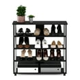 thumbnail image 5 of Furinno Turn-N-Tube 5-Tier Shoe Rack, Wood and Metal, Americano, 5 of 6