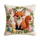 thumbnail image 2 of Funda de almohada de pelusa corta de 18 pulgadas, bonita funda de almohada decorativa bordada para sofá, dormitorio, sala de estar, decoración del hogar, cosas buenas de Pascua., 2 of 6