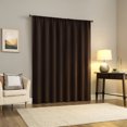 thumbnail image 2 of Sun Zero Laredo 2-pack 100% Blackout Rod Pocket Curtain Panel Pair, 37"x63", Chocolate, 2 of 7