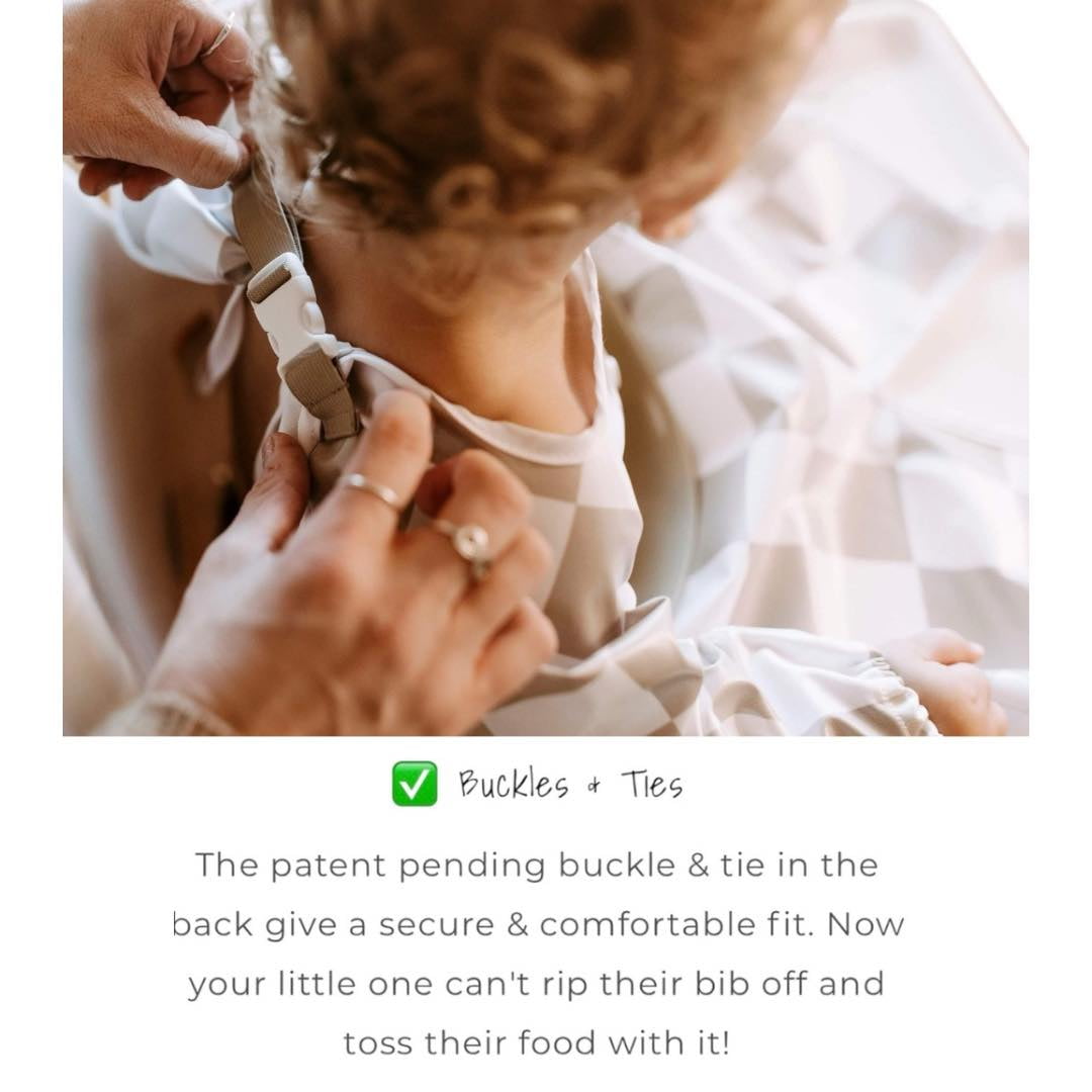 Bibvy Mess Proof Baby Bibs, Toddler Feeding, Silicone Catcher, Chair Attaching, Waterproof, 6-36 Mos