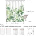 thumbnail image 4 of Green Shower Curtain, Tropical Shower Curtain, Plant Shower Curtain, Leaf Shower Curtain, Botanical Shower Curtain Set with 12 Hooks, 72x84 inches, 4 of 6