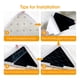 thumbnail image 5 of 10 Uds. Tapón de alfombra reutilizable antideslizante de doble cara, pinzas de almohadilla de alfombra lavables para pisos de madera dura (negro), 5 of 5