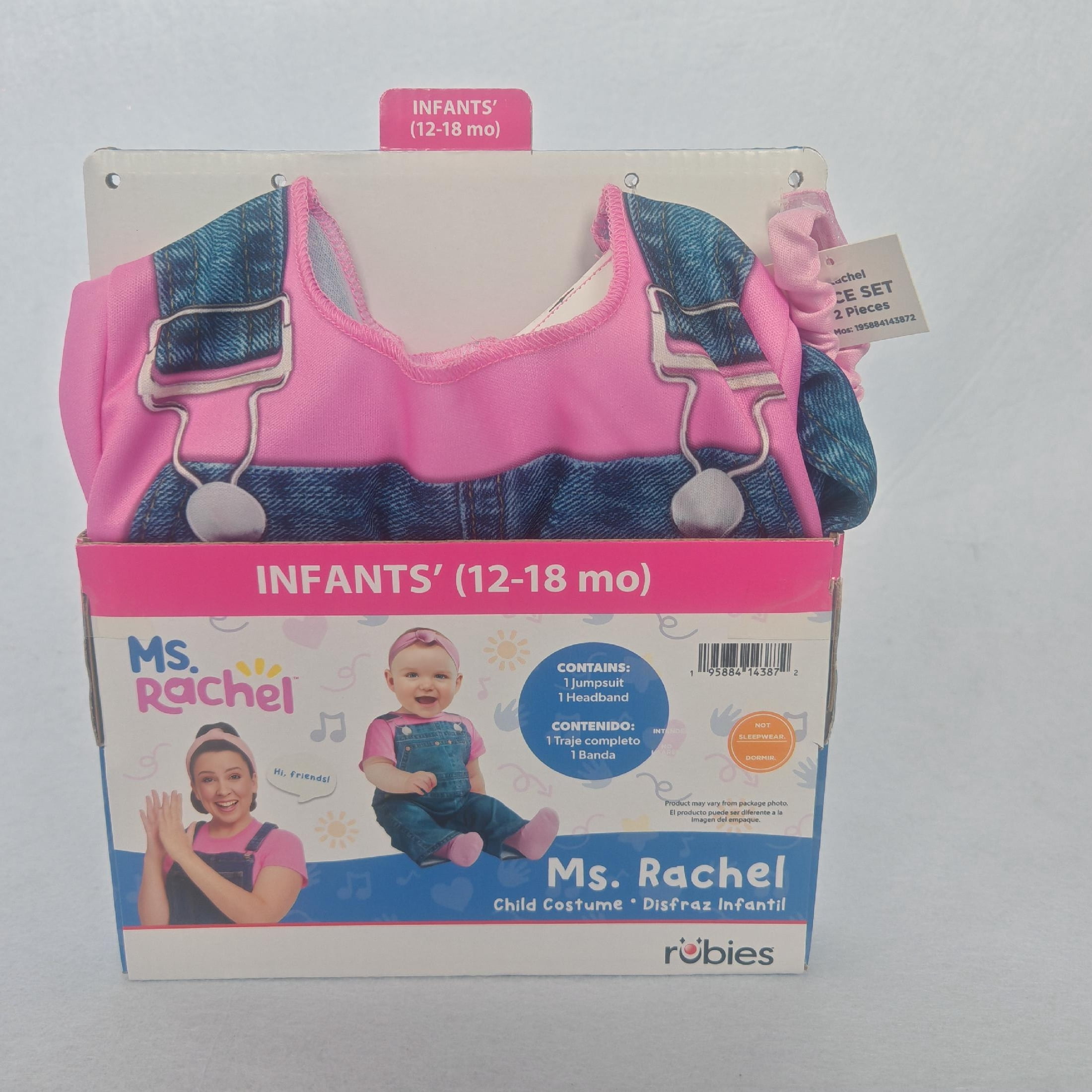 Ms. Rachel Halloween Costume for Infant Girls, Size 6-12M, by Rubies