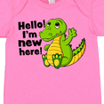thumbnail image 4 of Inktastic Hello I'm New Here with Cute Baby Alligator Boys or Girls Baby Bodysuit, 4 of 5