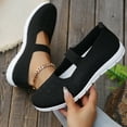 thumbnail image 5 of Mepaouo Women's Ballet Flat Shoes Mary Jane Round Toe Crochet Mesh Casual Office Work Dress Flats, 5 of 7
