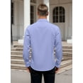 thumbnail image 4 of OALUXE Mens Dress Shirts Formal Long Sleeve Button Down Business Solid Shirt, 4 of 7