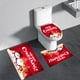 thumbnail image 1 of Juego de alfombrillas de baño navideñas, antideslizantes, para ducha, inodoro y bañera, suaves y absorbentes, para decoración del hogar, 3 piezas, diseño de gallo, 1 of 6