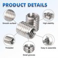 thumbnail image 3 of 20 Pcs Thread Repair Insert Threaded Bolts with Female M8 X 1.25 and Male M10 X 1.5 Thread for Furniture Projects Nut Screw Reducer Conversion Stainle, 3 of 5