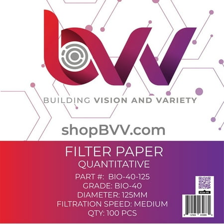 BVV Ashless Filter Papers - 125MM - Quantitative